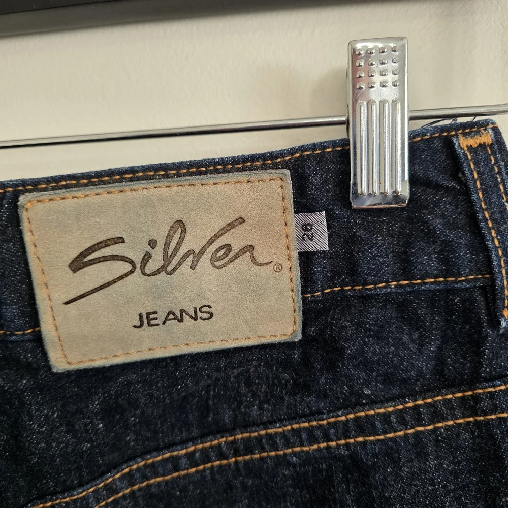 Silver Jeans Y2K Dark Indigo Denim Mini Skirt Jean Skirt - Picture 5 of 7
